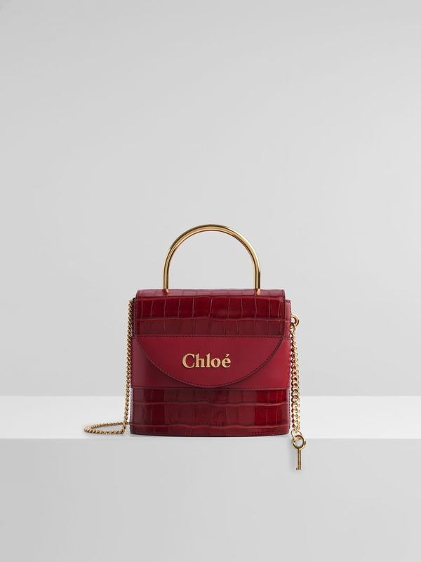 Chloé Bolsos Mujer Aby Lock Rojas Cuero FTLN94137